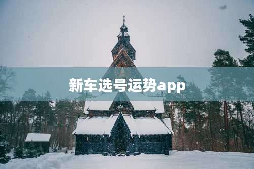 新车选号运势app