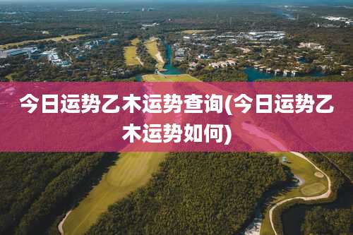 今日运势乙木运势查询(今日运势乙木运势如何)