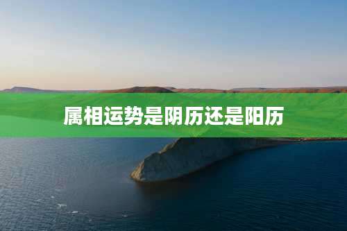 属相运势是阴历还是阳历