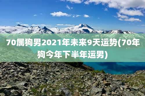 70属狗男2021年未来9天运势(70年狗今年下半年运男)