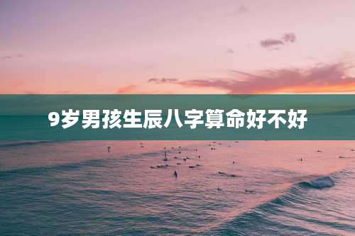 9岁男孩生辰八字算命好不好