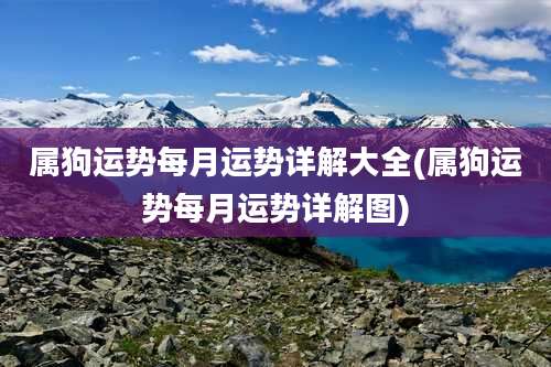 属狗运势每月运势详解大全(属狗运势每月运势详解图)