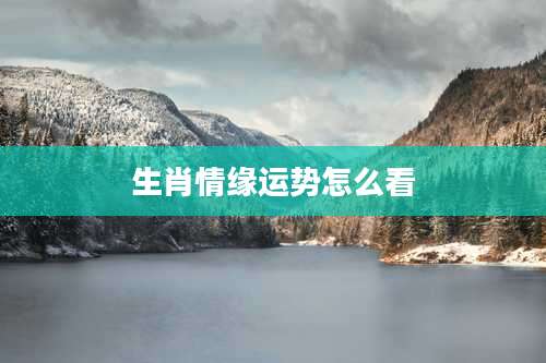 生肖情缘运势怎么看