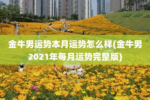 金牛男运势本月运势怎么样(金牛男2021年每月运势完整版)