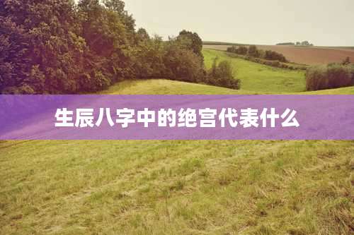 生辰八字中的绝宫代表什么