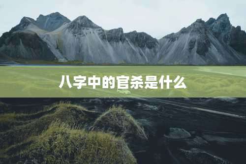 八字中的官杀是什么