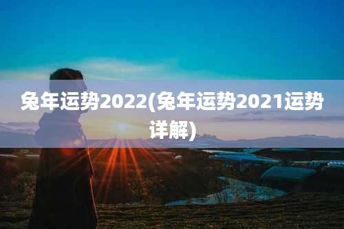 兔年运势2022(兔年运势2021运势详解)