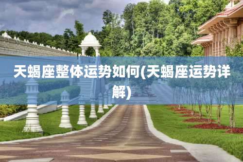 天蝎座整体运势如何(天蝎座运势详解)