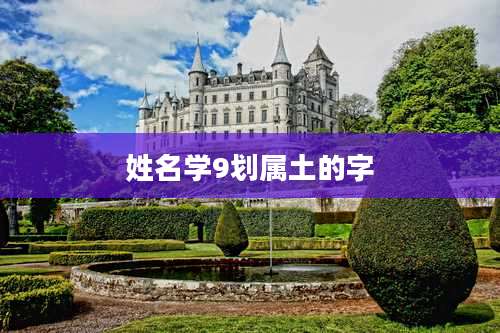 姓名学9划属土的字