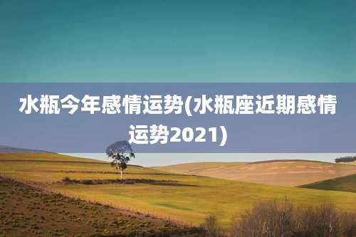 水瓶今年感情运势(水瓶座近期感情运势2021)