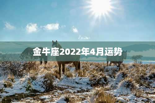 金牛座2022年4月运势