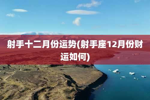 射手十二月份运势(射手座12月份财运如何)