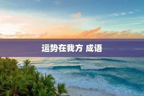 运势在我方 成语