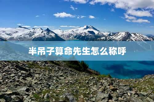 半吊子算命先生怎么称呼