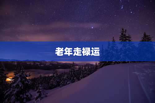 老年走禄运