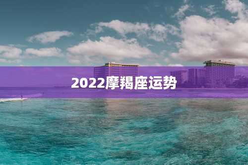 2022摩羯座运势