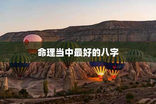命理当中最好的八字