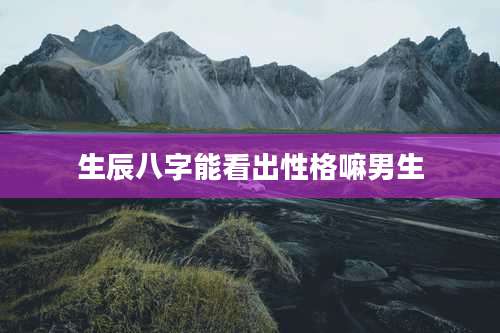 生辰八字能看出性格嘛男生