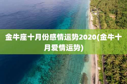 金牛座十月份感情运势2020(金牛十月爱情运势)