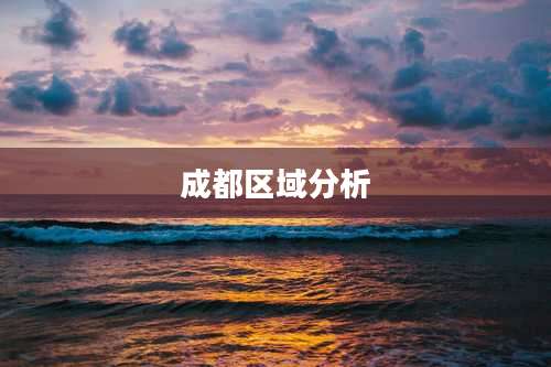 成都区域分析