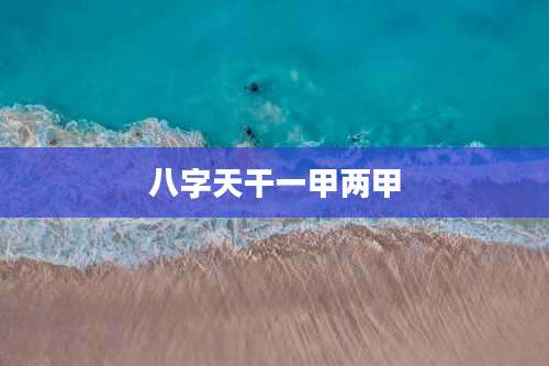 八字天干一甲两甲
