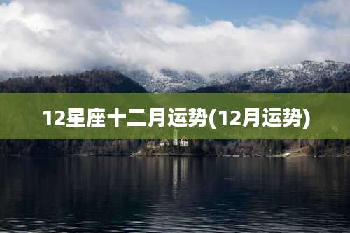 12星座十二月运势(12月运势)