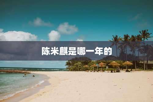 陈米麒是哪一年的