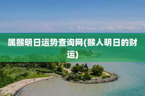 属猴明日运势查询网(猴人明日的财运)