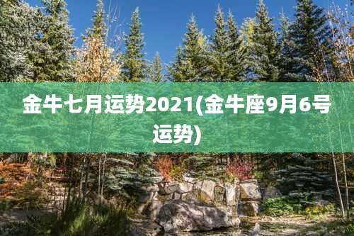 金牛七月运势2021(金牛座9月6号运势)