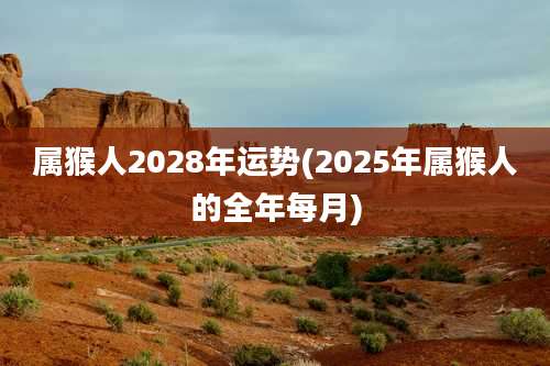 属猴人2028年运势(2025年属猴人的全年每月)