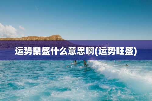 运势鼎盛什么意思啊(运势旺盛)