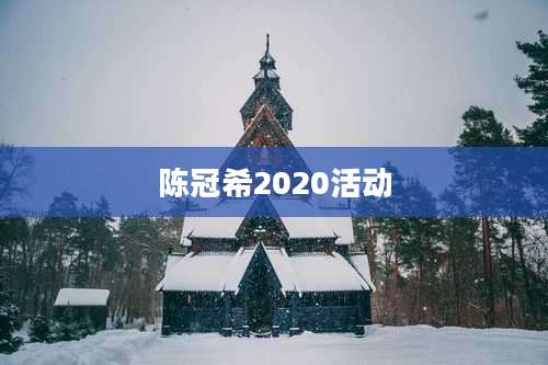 陈冠希2020活动