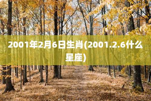 2001年2月6日生肖(2001.2.6什么星座)