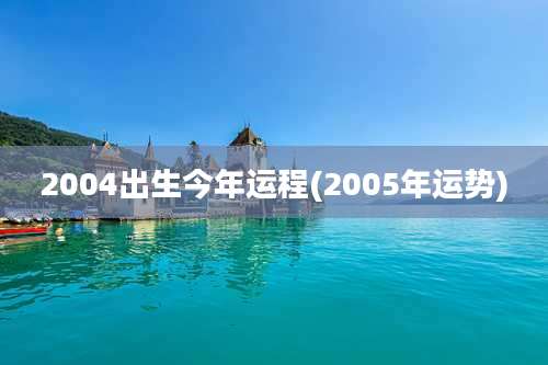 2004出生今年运程(2005年运势)