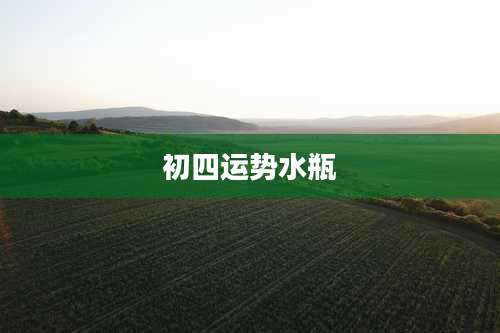 初四运势水瓶