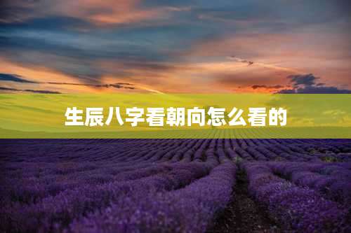 生辰八字看朝向怎么看的