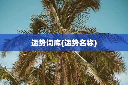 运势词库(运势名称)