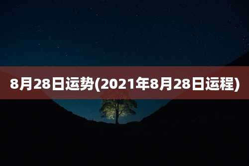 8月28日运势(2021年8月28日运程)