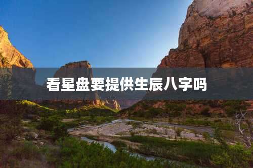 看星盘要提供生辰八字吗