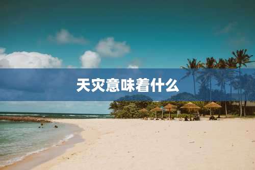 天灾意味着什么