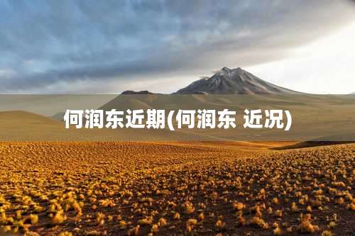 何润东近期(何润东 近况)