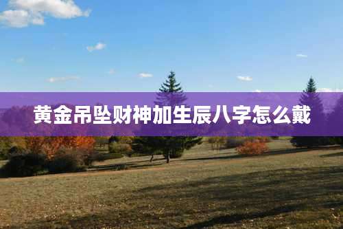 黄金吊坠财神加生辰八字怎么戴