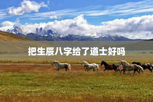 把生辰八字给了道士好吗