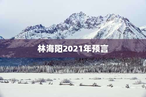 林海阳2021年预言