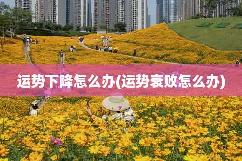 运势下降怎么办(运势衰败怎么办)