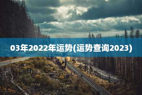03年2022年运势(运势查询2023)