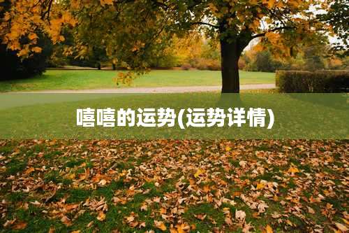 嘻嘻的运势(运势详情)