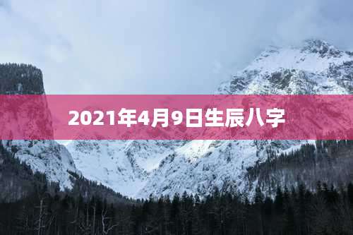 2021年4月9日生辰八字