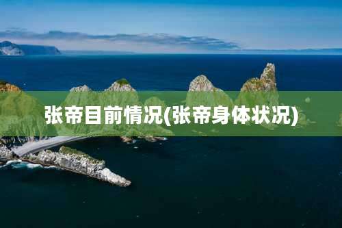 张帝目前情况(张帝身体状况)