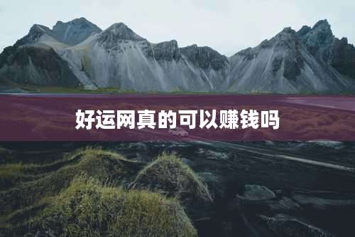 好运网真的可以赚钱吗